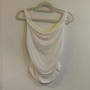 Uncle Studios Semi Sheer Draped Tank, size small